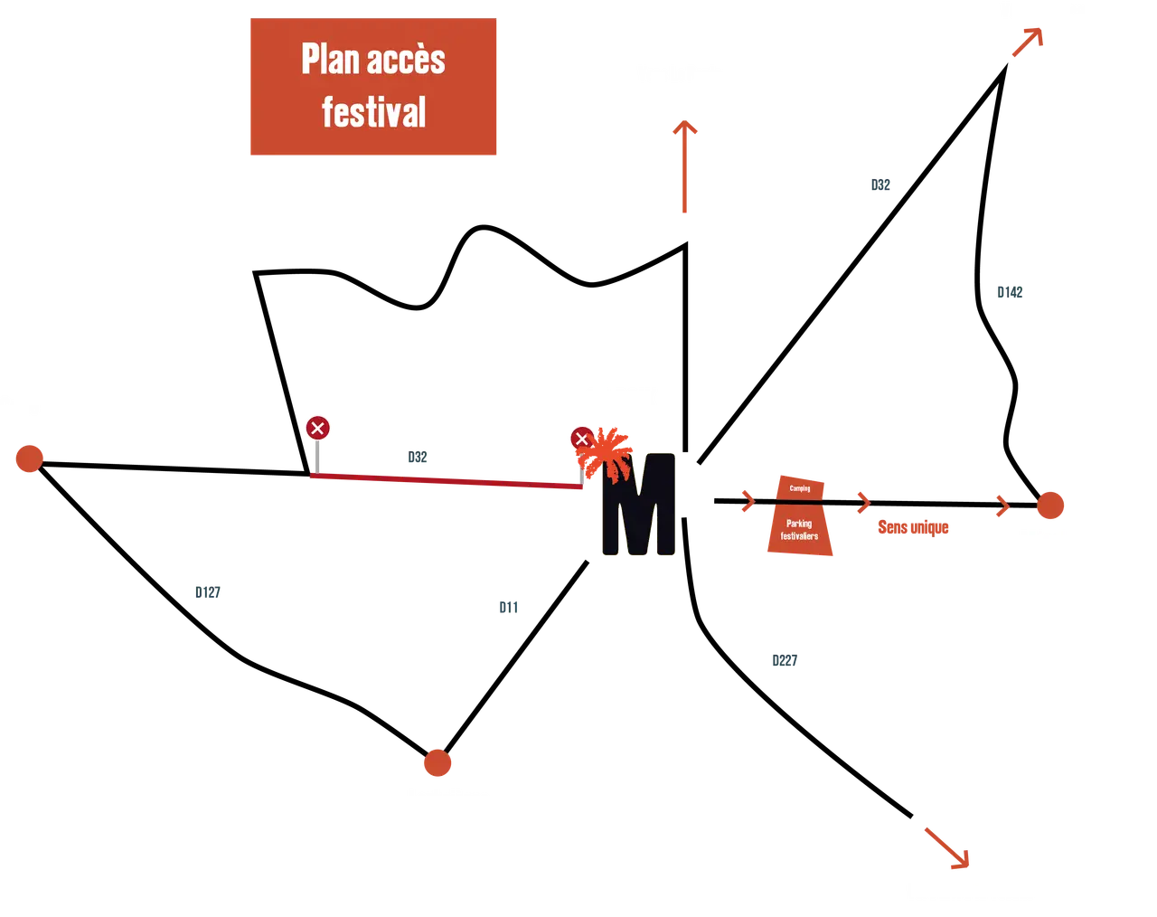 Plan d'accès au site du festival