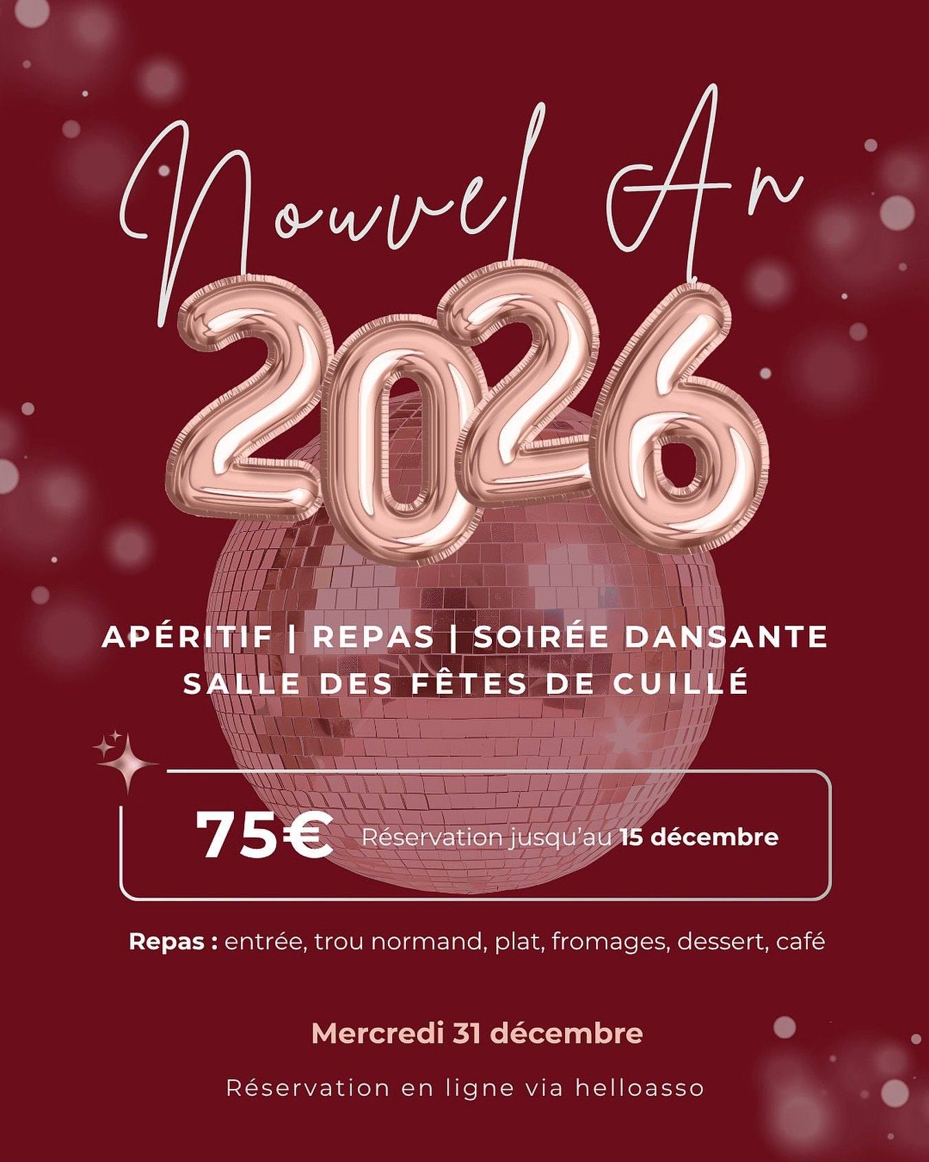 Réveillon du Nouvel An avec l’AMAC à Cuillé