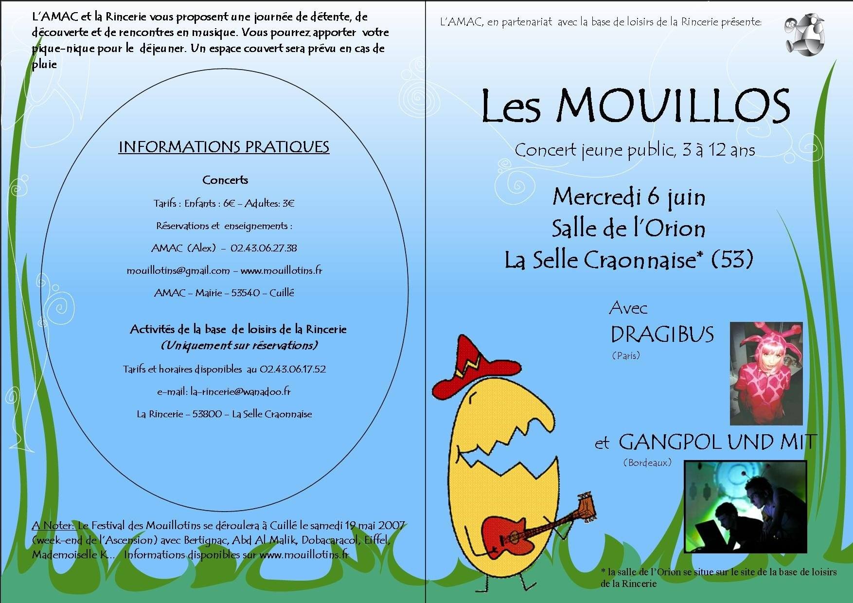 Affiche des Mouillos 2007, festival jeune public de l'AMAC