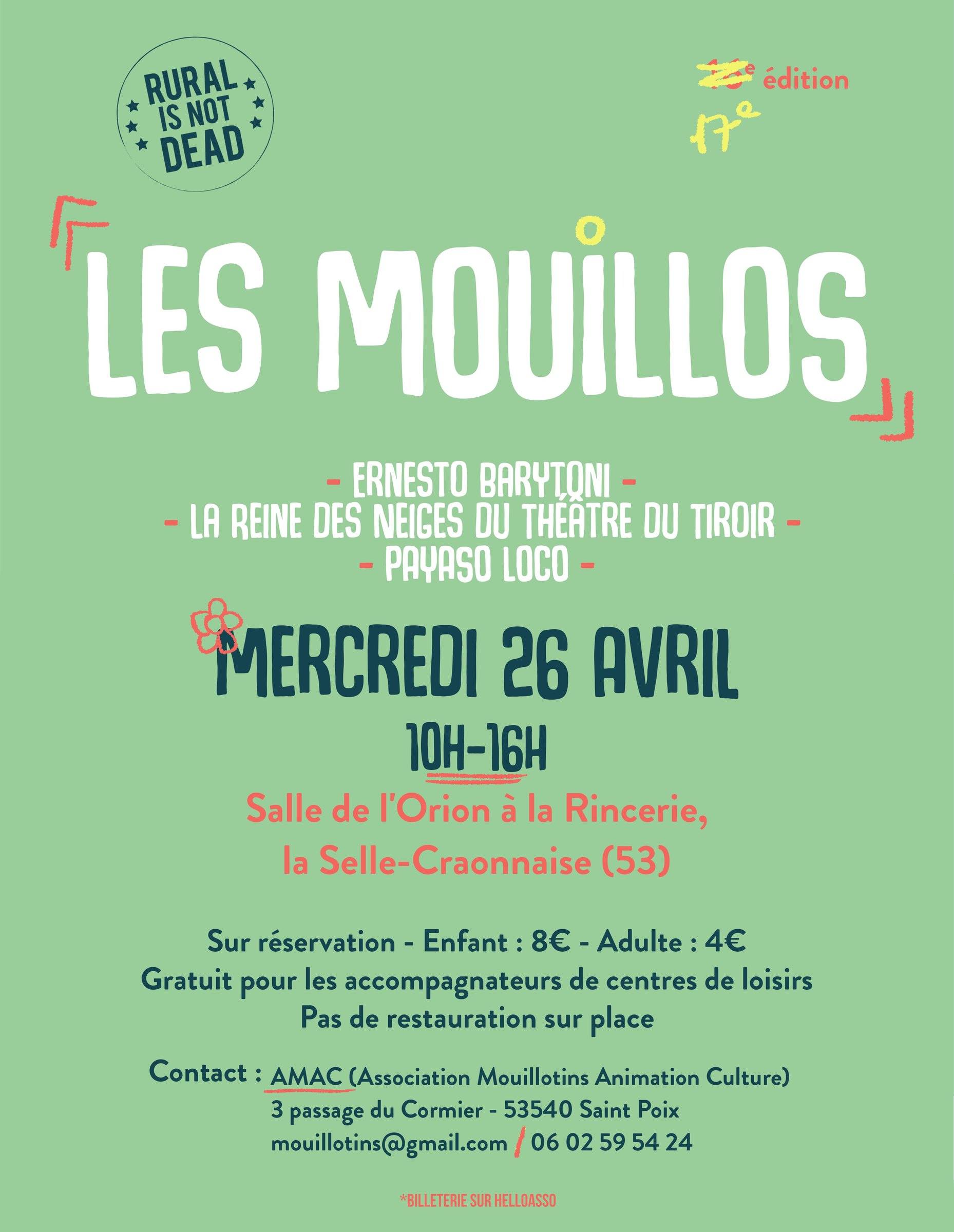 Affiche des Mouillos 2023, festival jeune public de l'AMAC