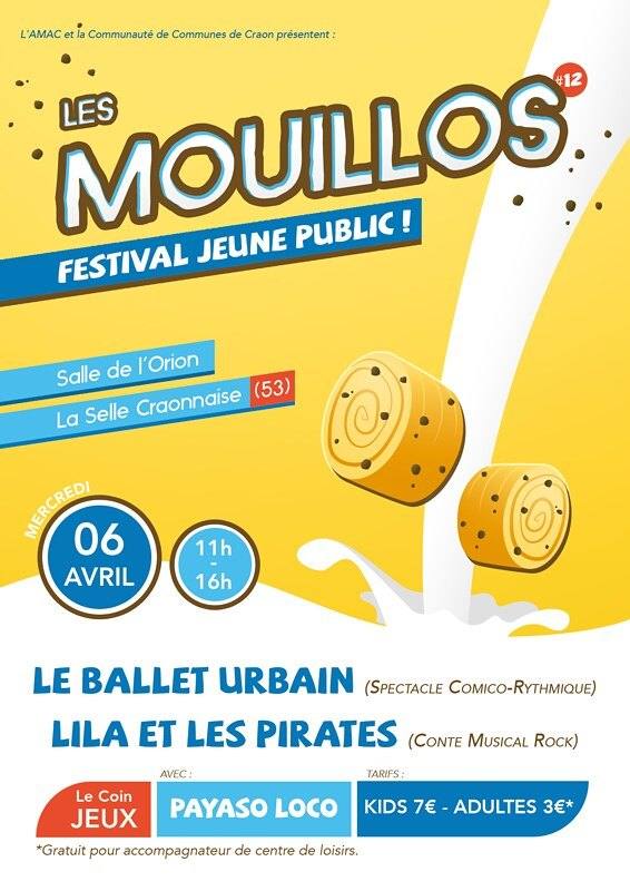 Affiche des Mouillos 2016, festival jeune public de l'AMAC