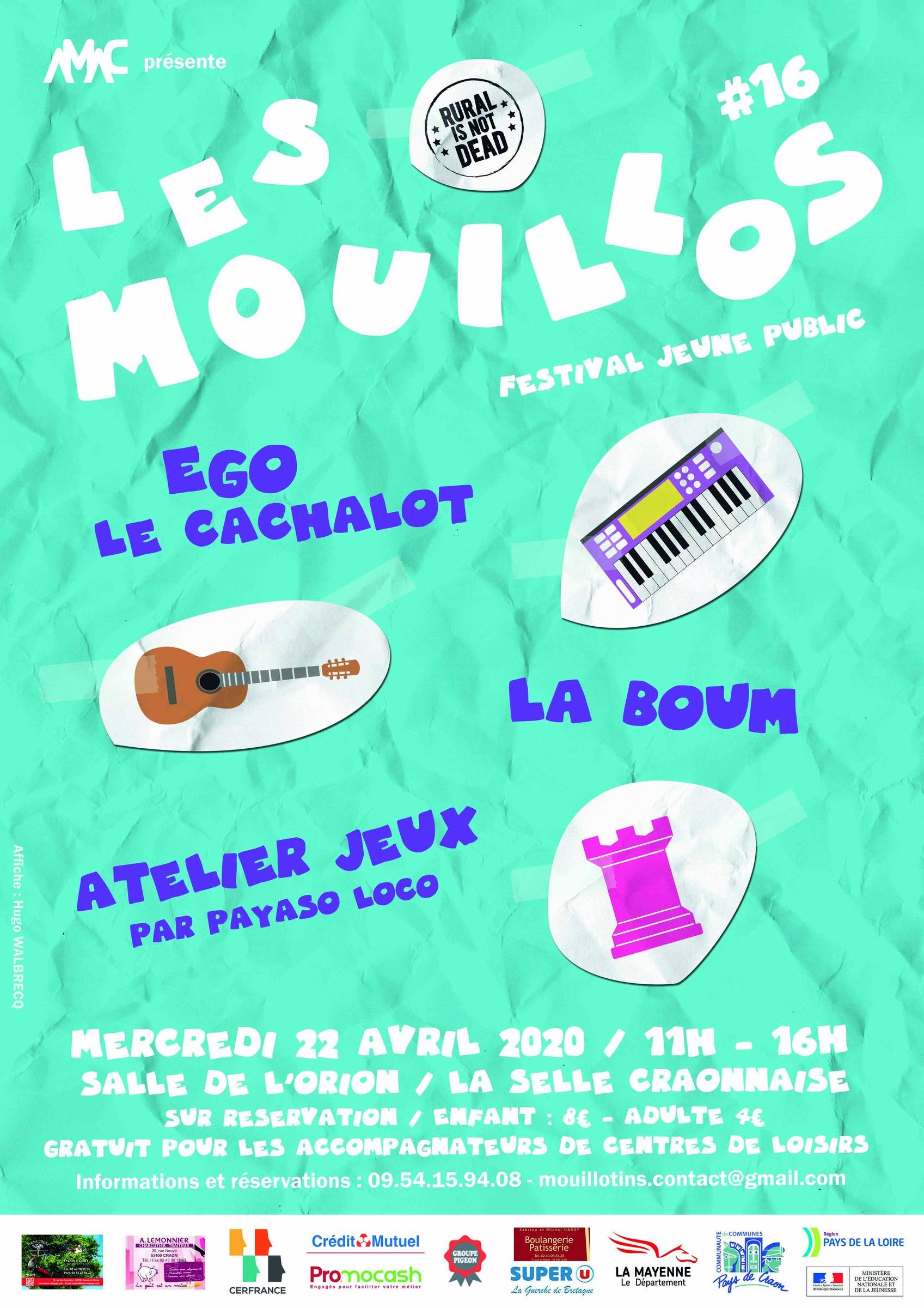 Poster for Les Mouillos 2020, AMAC's children's festival