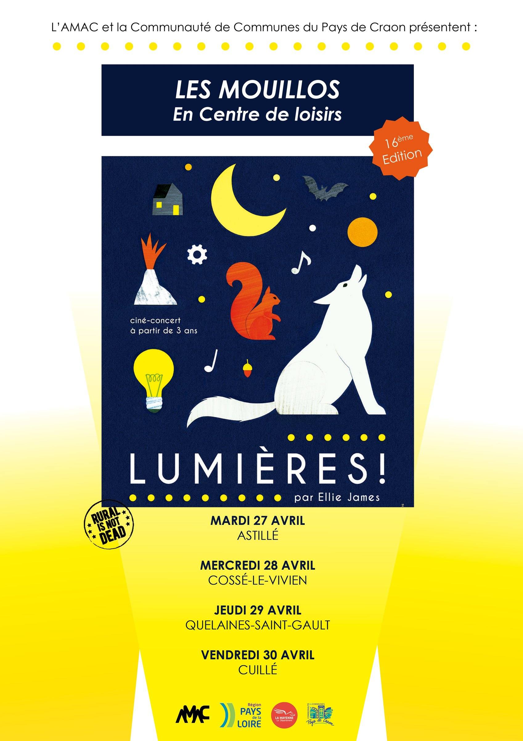 Affiche des Mouillos 2021, festival jeune public de l'AMAC