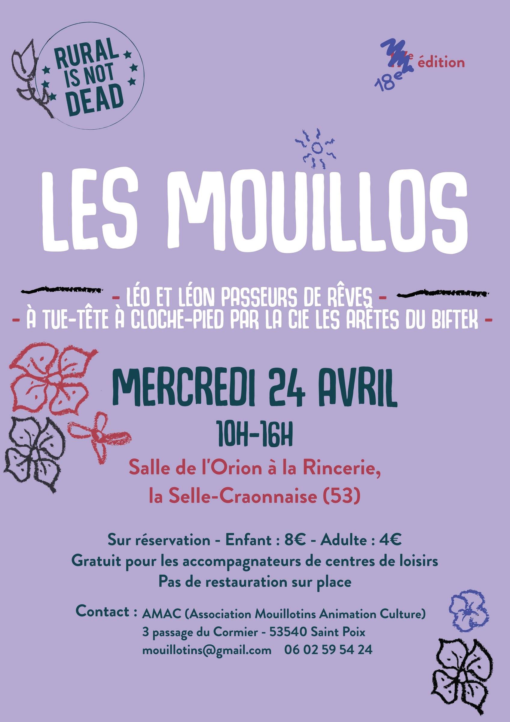 Affiche des Mouillos 2024, festival jeune public de l'AMAC
