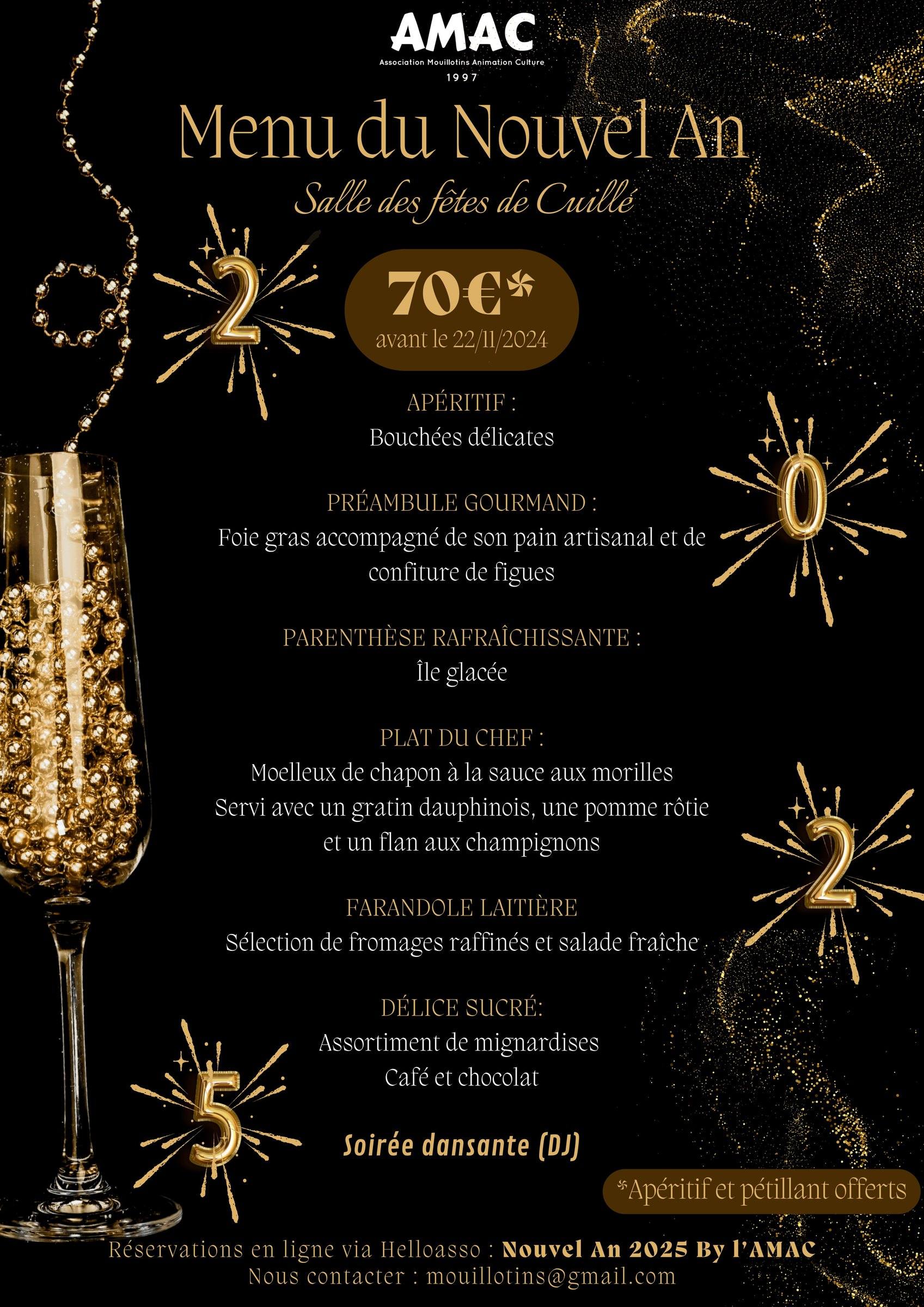 Affiche du Nouvel An 2025 de l'AMAC