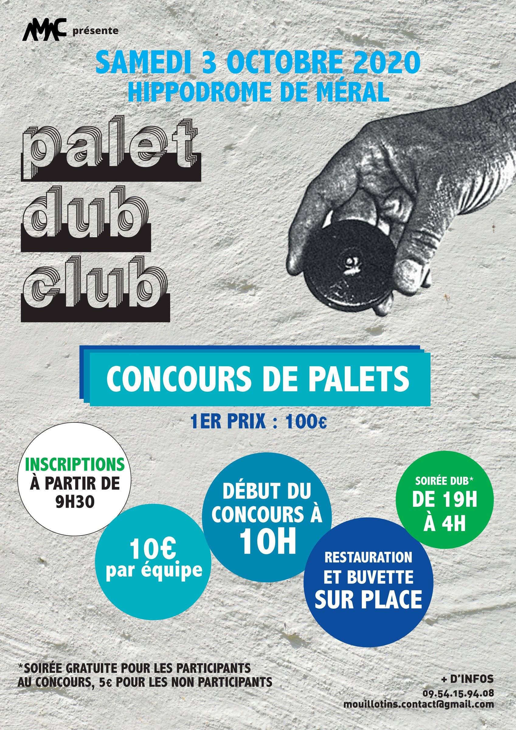 Affiche du Palet Dub Club #3, concours de palets à Méral