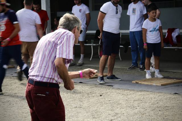 Un joueur concentré au moment du lancer - photo AMAC / Les Mouillotins