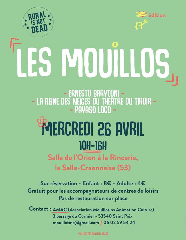 Poster for Les Mouillos 2023, AMAC's children's festival