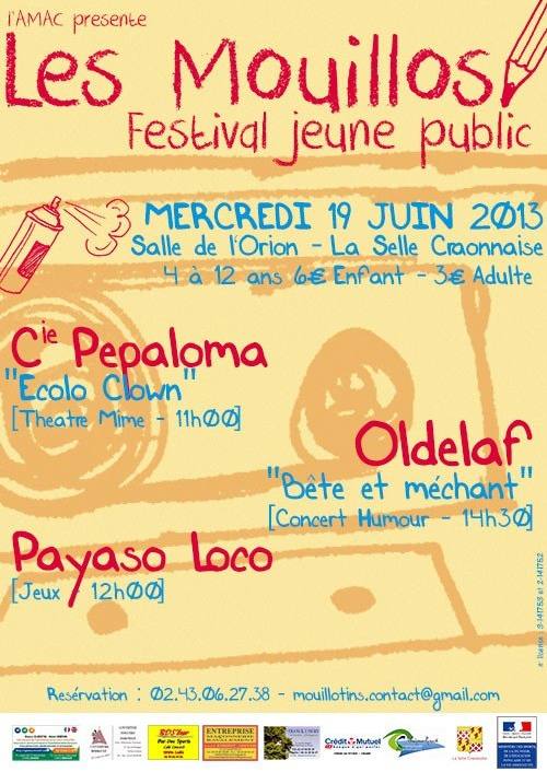 Poster for Les Mouillos 2013, AMAC's children's festival