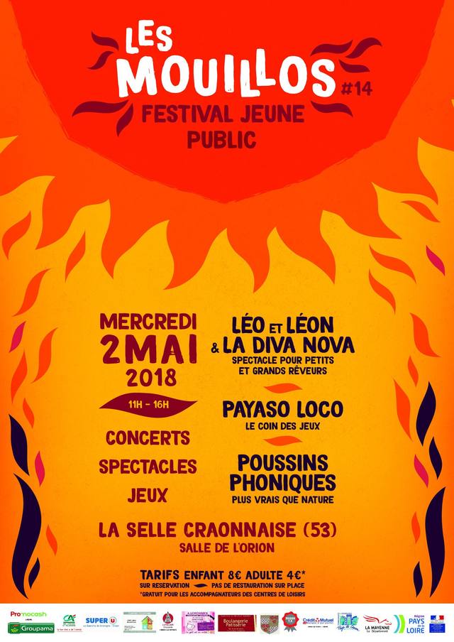 Poster for Les Mouillos 2018, AMAC's children's festival