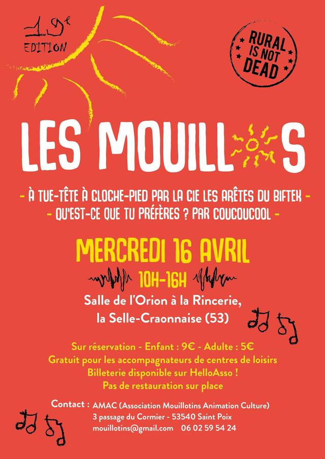 Poster for Les Mouillos 2025, AMAC's children's festival
