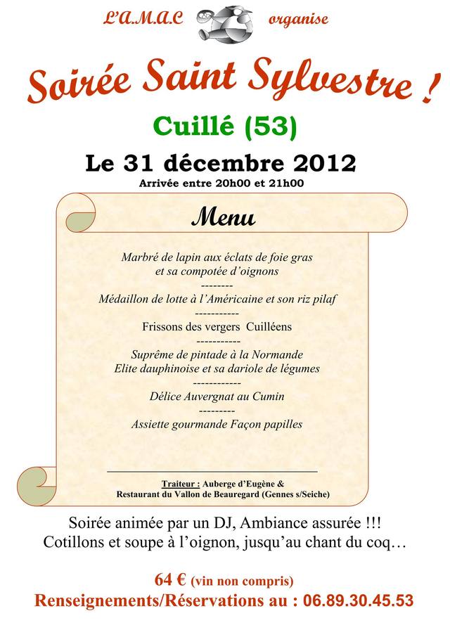Poster for AMAC's New Year's Eve 2012 party