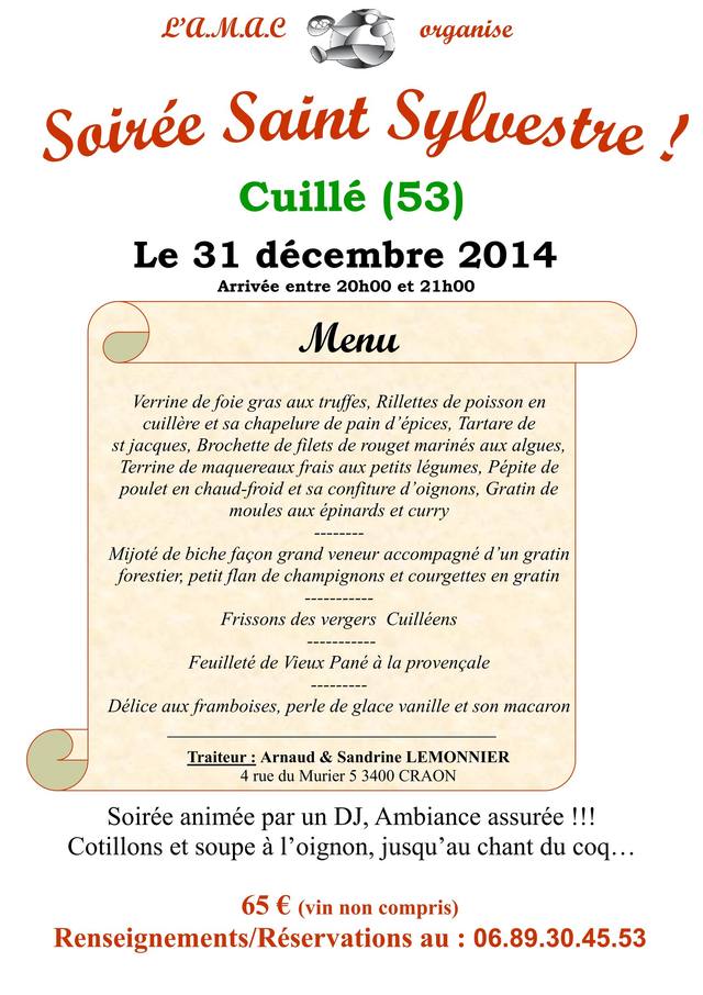 Poster for AMAC's New Year's Eve 2014 party